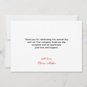 Notenkraker Kerst Baby shower Bedankkaart (Achterkant)