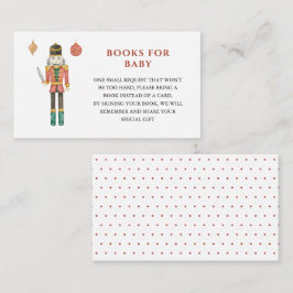 Notenkraker Kerst Baby Shower Boek Verzoek Informatiekaartje