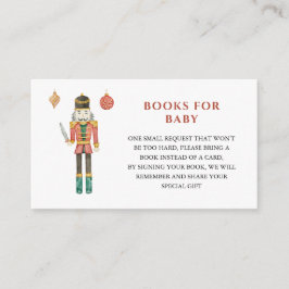 Notenkraker Kerst Baby shower Boek Verzoek Informatiekaartje