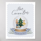 Notenkraker Kerst baby shower Hot Cacao Bar Poster (Voorkant)