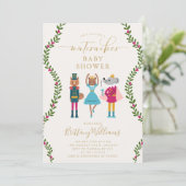 Notenkraker Kerst Baby shower Kaart (Staand voorkant)