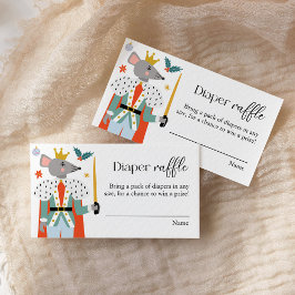 Notenkraker Kerst Baby shower Luier Raffle Informatiekaartje