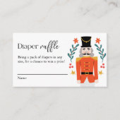 Notenkraker Kerst Baby shower Luier Raffle Informatiekaartje (Voorkant)