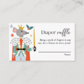 Notenkraker Kerst Baby shower Luier Raffle Informatiekaartje (Voorkant)