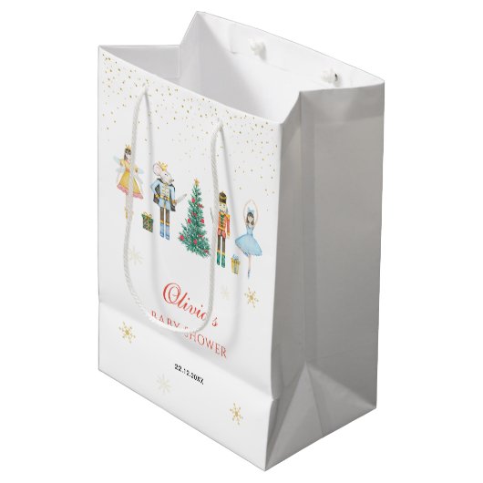 Notenkraker Kerst Baby shower Medium Cadeauzakje (Voorkant Gekanteld)