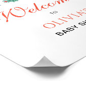 Notenkraker Kerst Baby shower Welkomstbord Poster (Hoek)