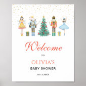 Notenkraker Kerst Baby shower Welkomstbord Poster (Voorkant)