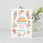 Notenkraker Kerst Cookie Exchange Party Kaart (Staand voorkant)