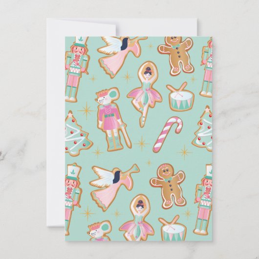 Notenkraker Kerst Cookie Exchange Party Kaart (Achterkant)