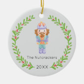 Notenkraker Kerst Foto Keramisch Ornament (Voorkant)