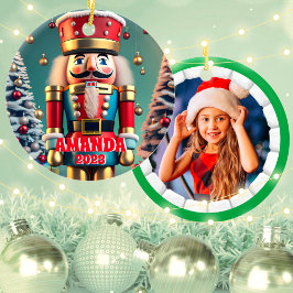 Notenkraker kerst gepersonaliseerde Kinder foto Keramisch Ornament