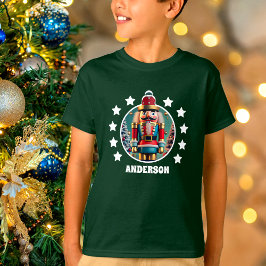 Notenkraker Kerst Gepersonaliseerde Kinder Groen T-shirt
