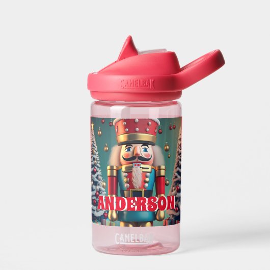 Notenkraker kerst gepersonaliseerde Kinder naam Waterfles (Links)