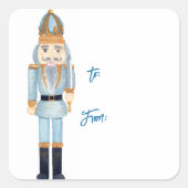 Notenkraker Kerst Gift Label Sticker (Voorkant)