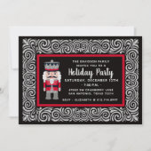 Notenkraker Kerst Glitter Vakantie Party Kaart (Voorkant)