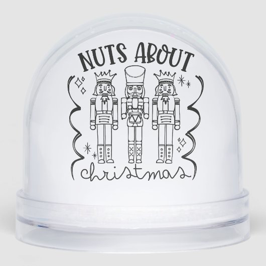 Notenkraker Kerst Grappige Kerst Notenkraker Sneeuwbol (Voorkant)