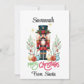 Notenkraker Kerst Grote Gift Label Feestdagenkaart (Voorkant)