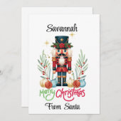 Notenkraker Kerst Grote Gift Label Feestdagenkaart (Voorkant / Achterkant)