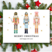 Notenkraker Kerst Kaart, Minimalistische Kerst Feestdagenkaart