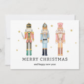 Notenkraker Kerst Kaart, Minimalistische Kerst Feestdagenkaart (Voorkant)