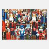 Notenkraker Kerst Kleurrijke Notenkrakers Inpakpapier Vel (Voorkant)