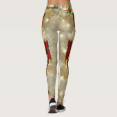 Notenkraker Kerst Leggings Gouden Sneeuw (Achterkant)