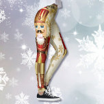 Notenkraker Kerst Leggings Gouden Sneeuw<br><div class="desc">Grote Notenkraker op gouden sneeuw achtergrond.</div>