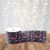 Notenkraker kerst paarse lint