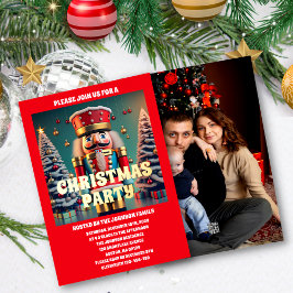 Notenkraker Kerst Party Foto Folie Uitnodiging
