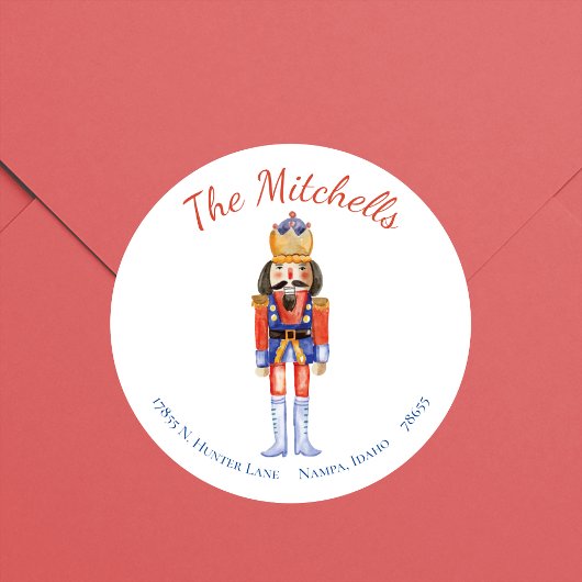 Notenkraker kerst retour adres label