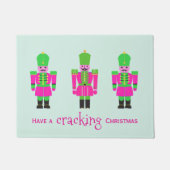 Notenkraker Kerst roze en groen Deurmat (Voorkant)