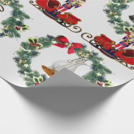 Notenkraker Kerst Sleigh  Lantaarns Cadeaupapier