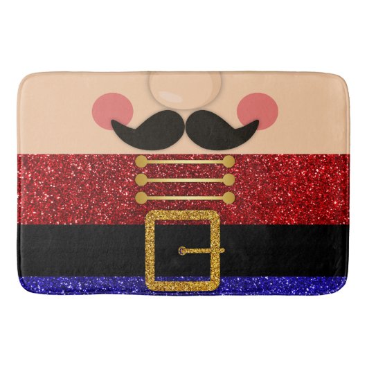 Notenkraker Kerst Soldaat Vakantie Gnome Badmat (Voorkant)