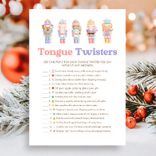 Notenkraker Kerst Tongue Twister Spel Feestdagenkaart