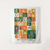 Notenkraker Kerst Vakantie Advent Kalender Wandkleed (Voorkant)