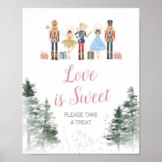 Notenkraker Kerst Vrijgezellenfeest Liefde is Zoet Poster (Voorkant)