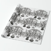 Notenkraker Kerst wrapping papier (Uitgerold)