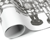 Notenkraker Kerst wrapping papier (Rol Hoek)