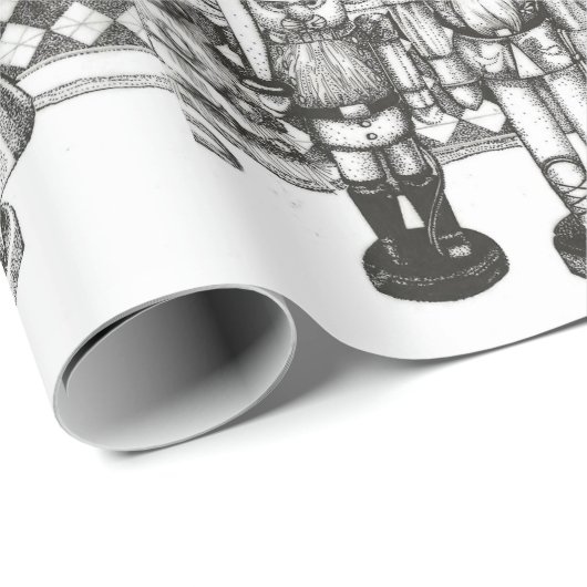 Notenkraker Kerst wrapping papier (Rol Hoek)