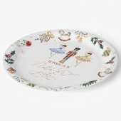 Notenkraker Kerstballerina kinderen verjaardagsfee Papieren Bordje (Gekanteld)