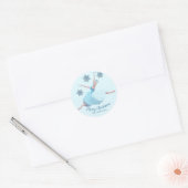 Notenkraker Kerstballerina Sneeuwvlokken Ronde Sticker (Envelop)