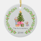 Notenkraker kerstboom foto keramisch ornament (Voorkant)