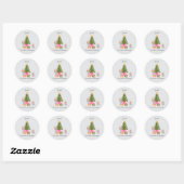 Notenkraker Kerstboom Ronde Sticker (Vel)