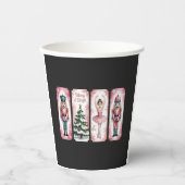 Notenkraker kerstfeest cadeau feestelijk papieren bekers (Voorkant)