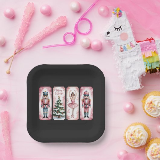 Notenkraker kerstfeest cadeau feestelijk papieren bordje (Feest)