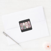 Notenkraker kerstfeest cadeau feestelijk vierkante sticker (Envelop)