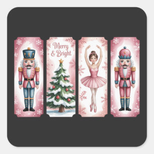 Notenkraker Kerstfeest Cadeau Festief  Vierkante Sticker