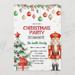 Notenkraker kerstfeest uitnodiging