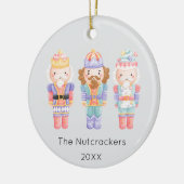 Notenkraker kerstfoto keramisch ornament (Links)