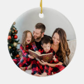 Notenkraker kerstfoto keramisch ornament (Achterkant)